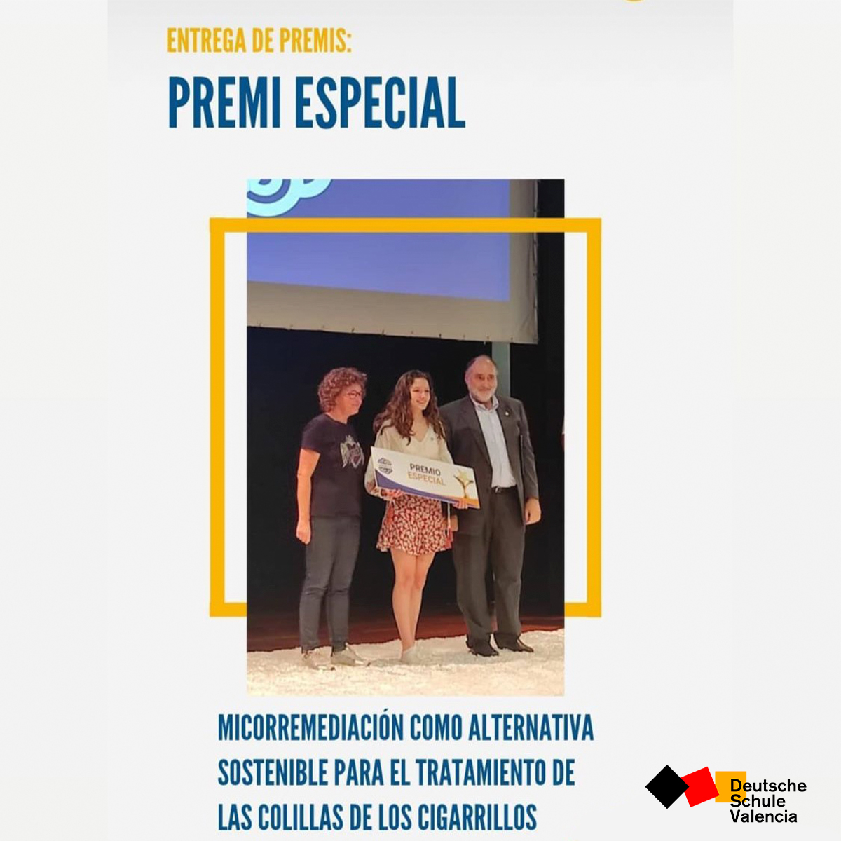 Claudia Aliaga recibe el Premio Especial de Premis Sapiencia